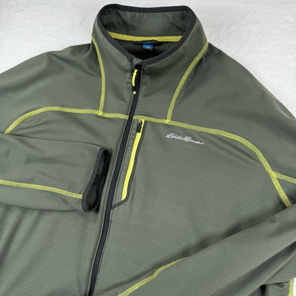 Eddie Bauer First Ascent Track Jacket Mens Size 2XL Green FreeHeat Full Zip